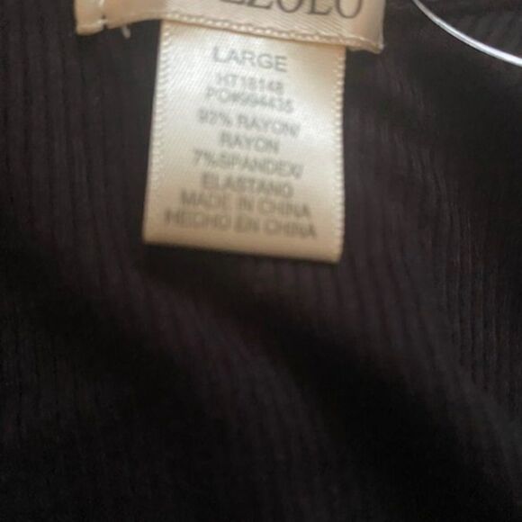 Bozzolo Black crop tank, size Large - Picture 3 of 3